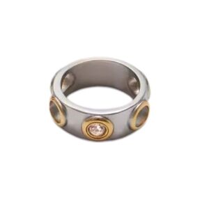 Two Tone CZ Ring Size 8 | NWOT